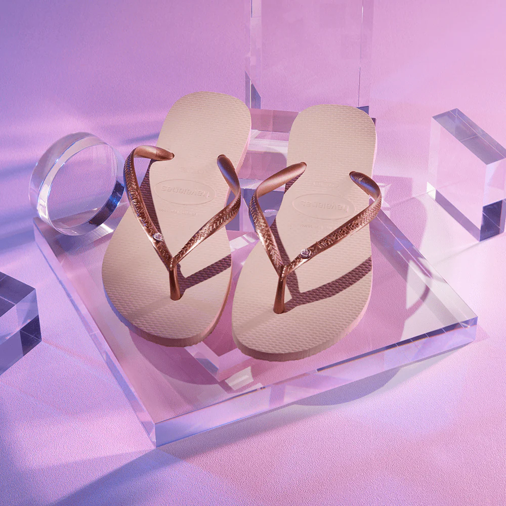 Kids' Slim Crystal Flip Flops - Image 6