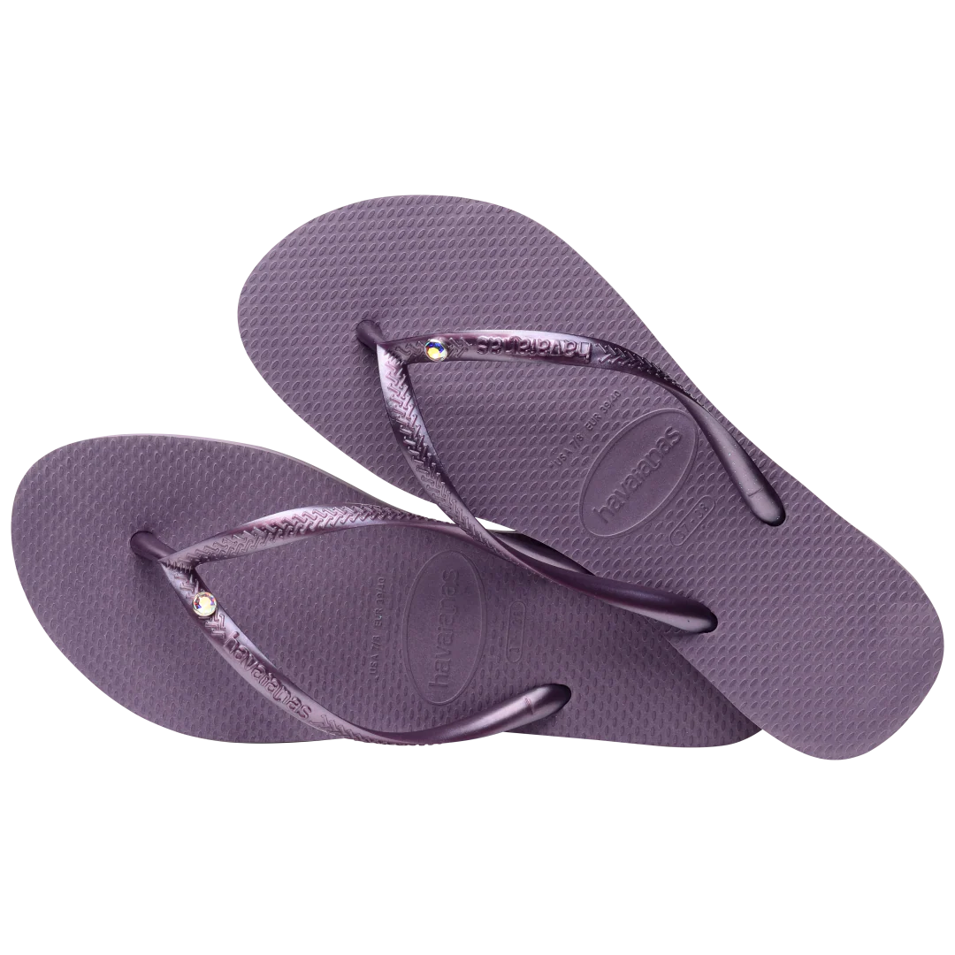Kids' Slim Crystal Flip Flops - Image 4
