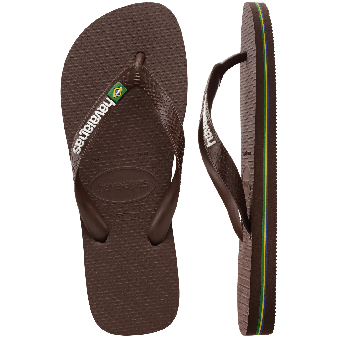 Men's Brazil Logo Flip Flops - Image 5