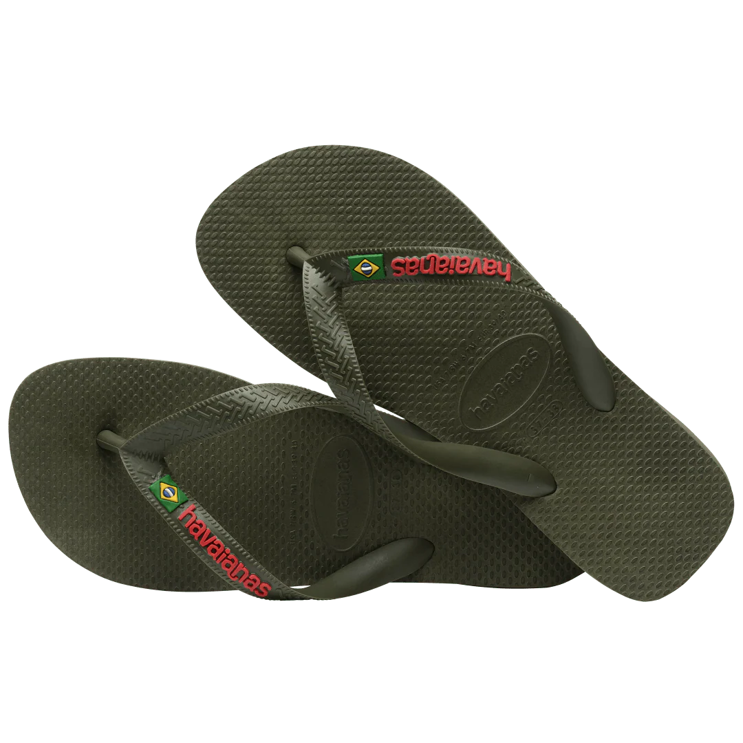 Men's Brazil Logo Flip Flops - Image 4