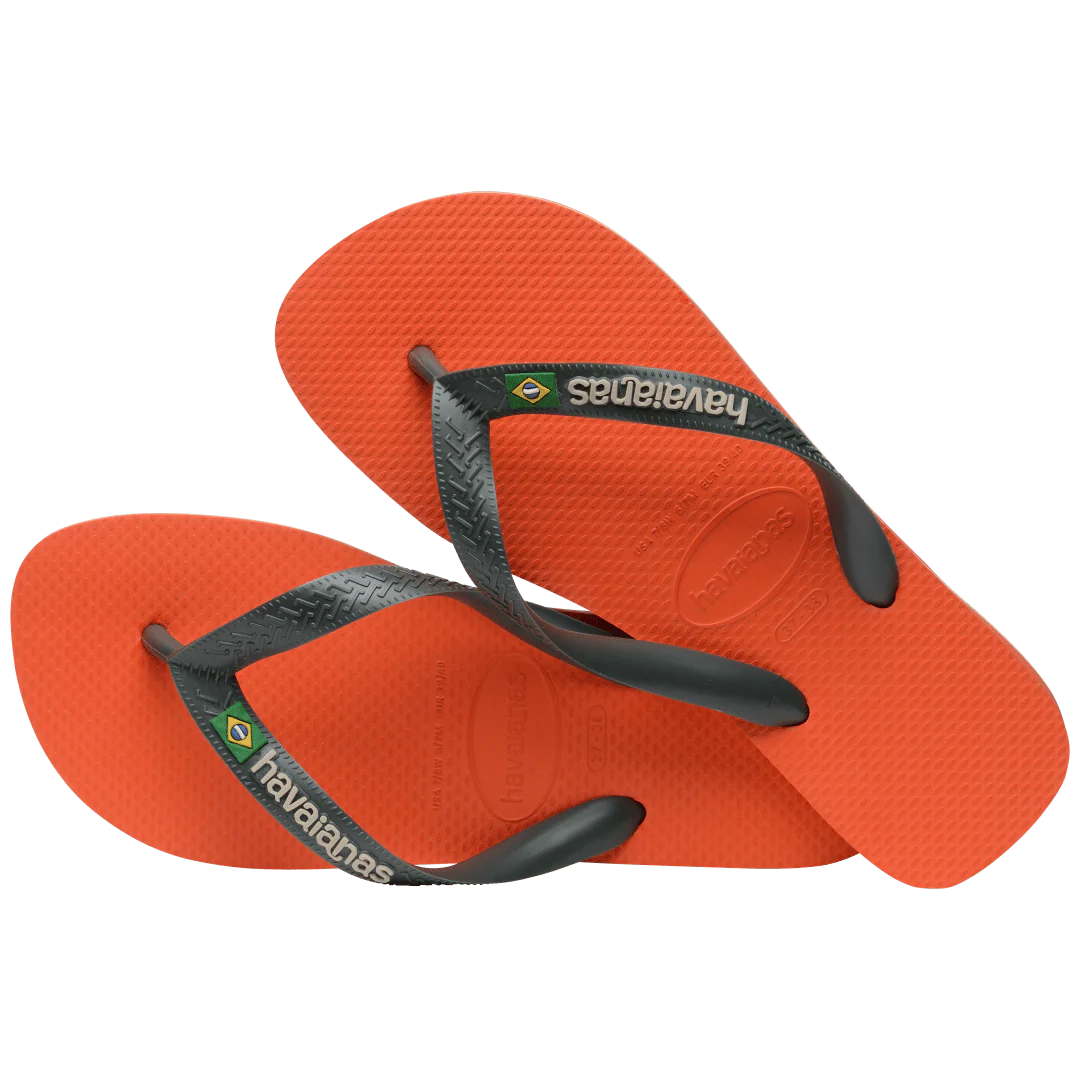 Men's Brazil Logo Flip Flops - Image 4