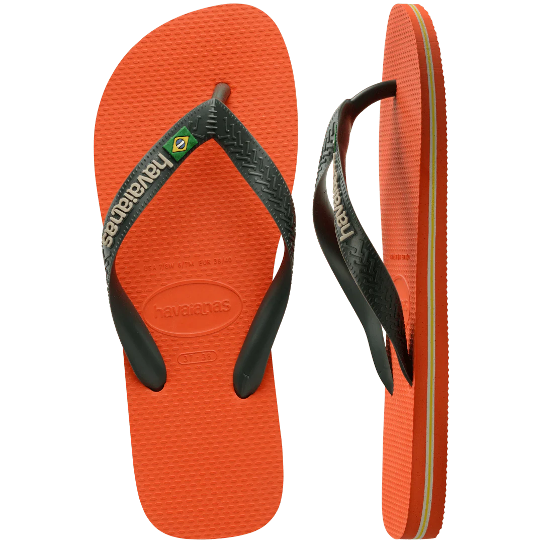 Men's Brazil Logo Flip Flops - Image 5