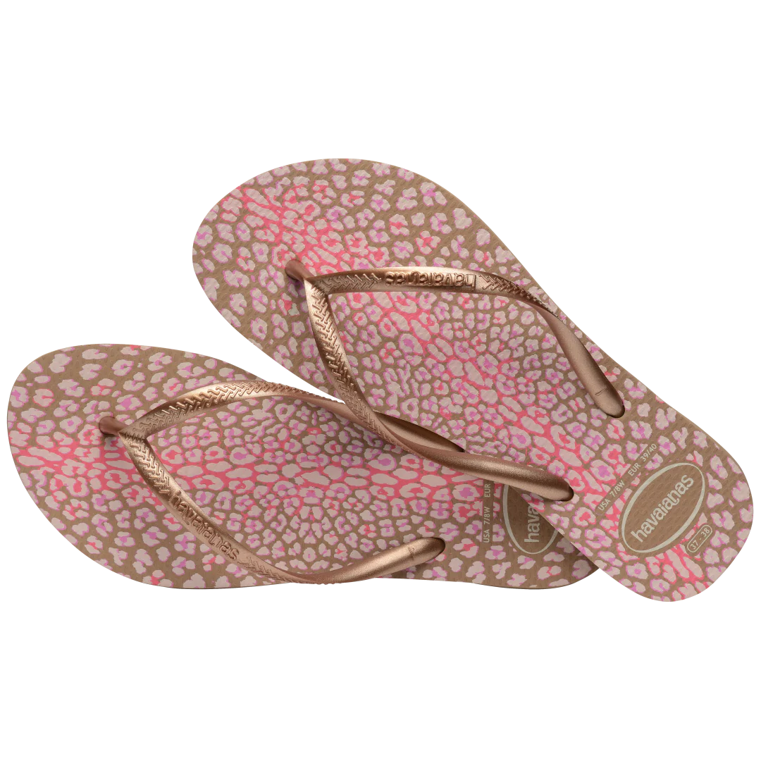 Women's Slim Animal Print Flip Flops - Image 4