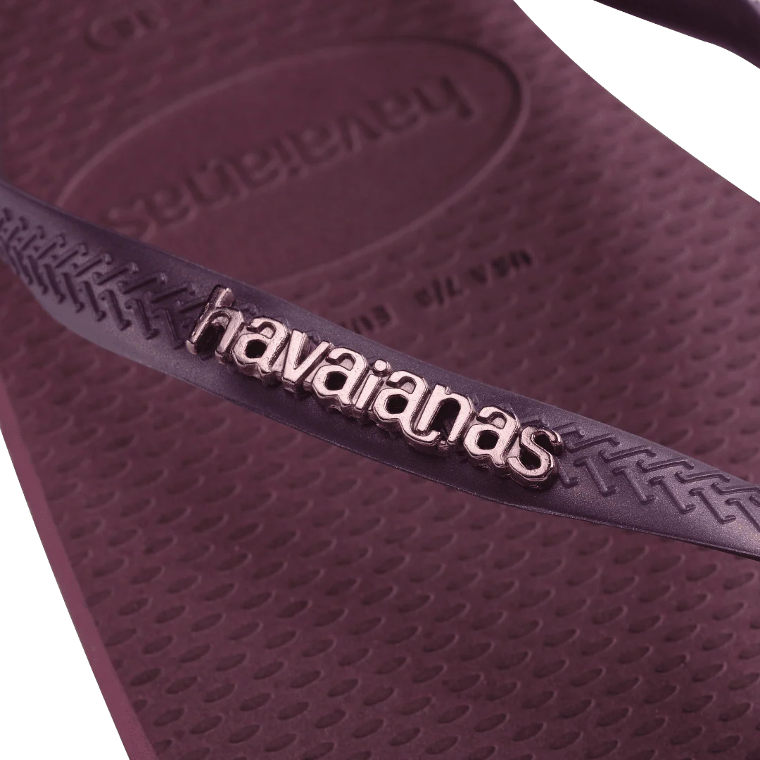 Women's Slim Logo Metallic Flip Flops - Image 6