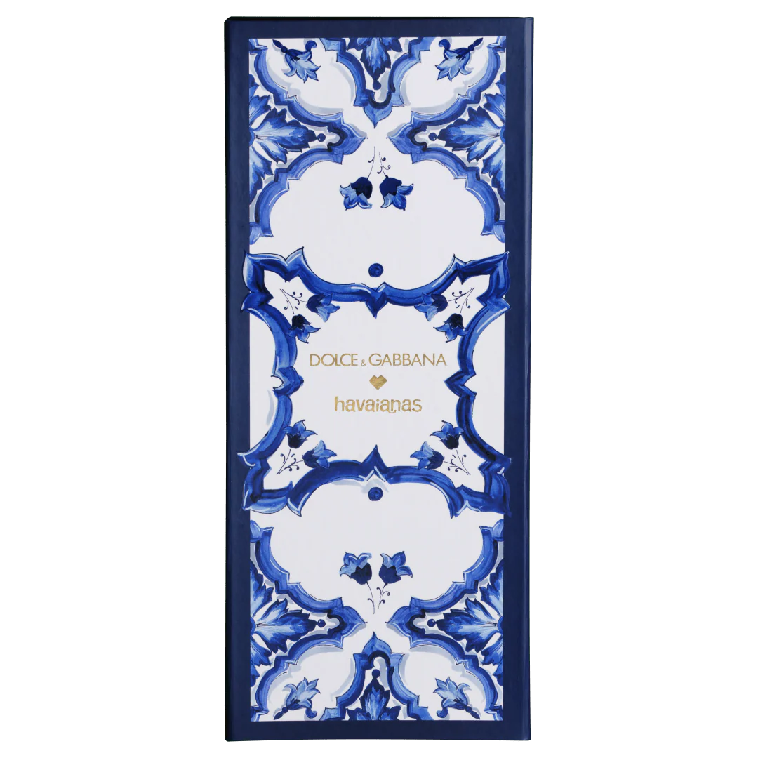 Women's Dolce&Gabbana Blu Mediterraneo Top Flip Flops - Image 4