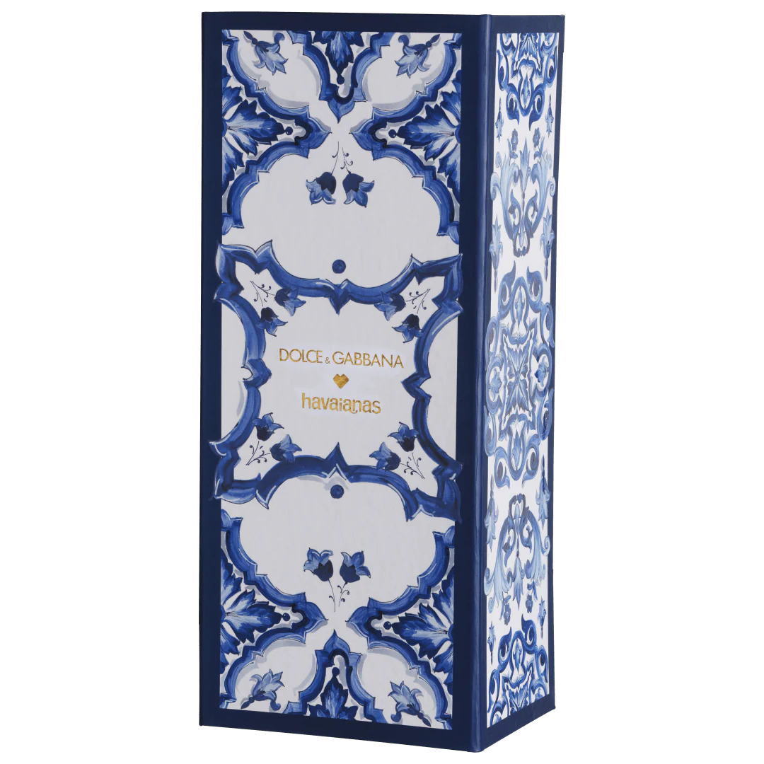 Women's Dolce&Gabbana Blu Mediterraneo Top Flip Flops - Image 5